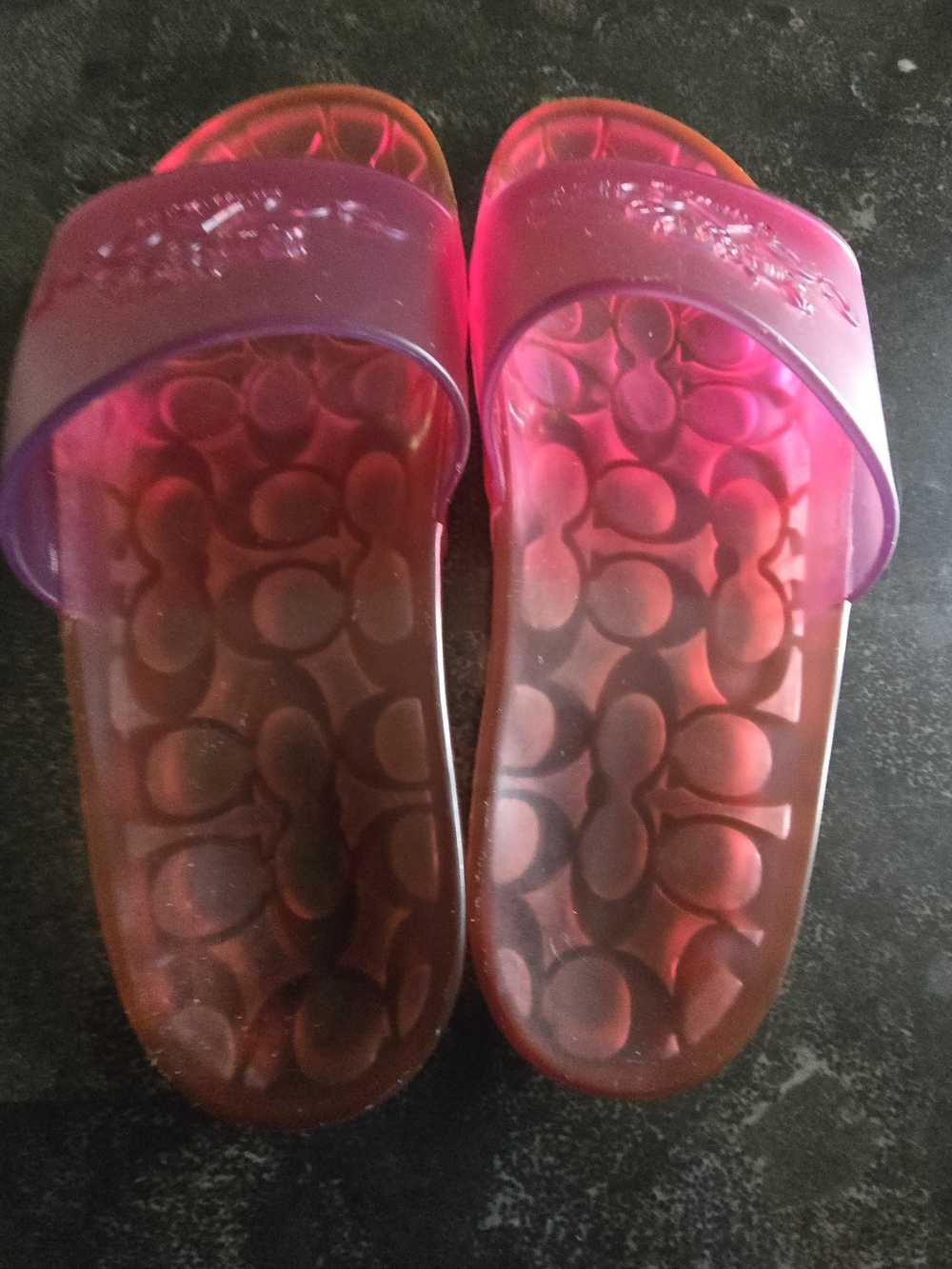 Coach Women’s Transparent Jelly Slide Slip-On Sandals - Picture 2 of 4